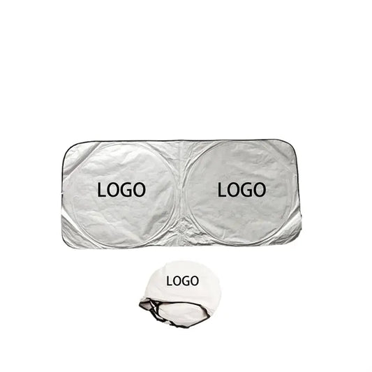 Foldable Car Double Ring Sunshade With Small Bag