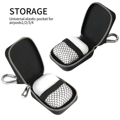 PU Leather Earphone Case With Keychain