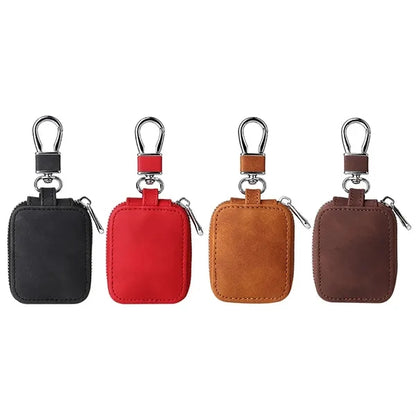 PU Leather Earphone Case With Keychain