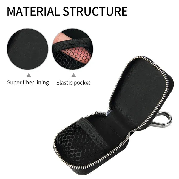 PU Leather Earphone Case With Keychain