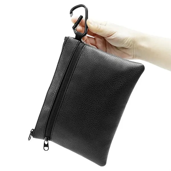 Golf Ball Cleaning Ditty Bags Tee Holder with Carabiner
