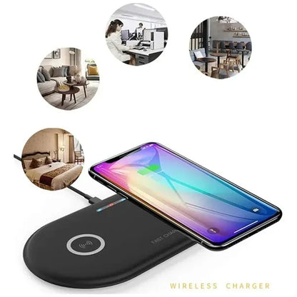 5W/10W Double Charging Phone Fast Wireless Charger Dock