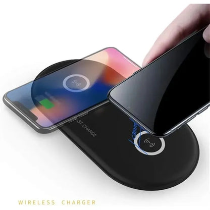 5W/10W Double Charging Phone Fast Wireless Charger Dock