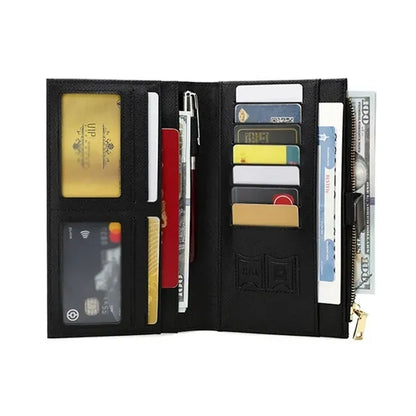 Zipped RFID Blocking Passport Bag with Wristlet Multi-slot