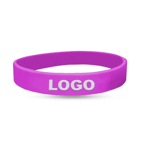 Embossed Printed Silicone Wristbands-H