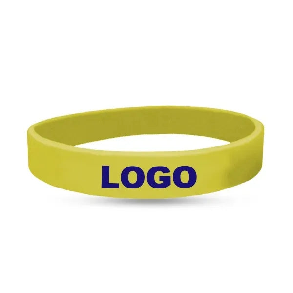 Custom Silkscreen Printed Silicone Wristbands-H