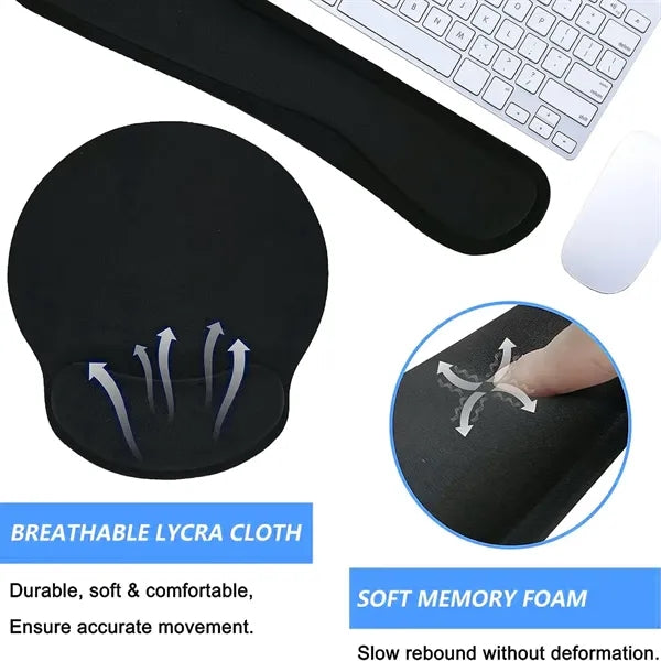 Mouse Pad With Wrist Rest Support