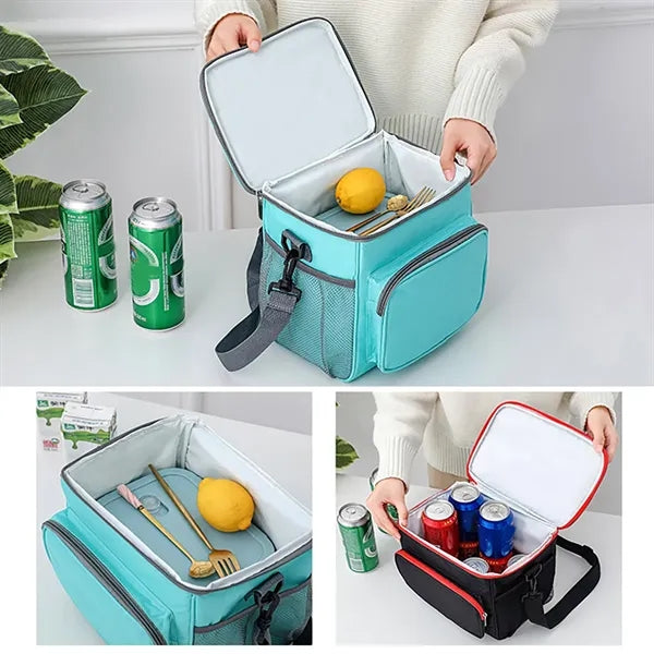 Insulated Lunch Box Cooler Tote Bag With Strap