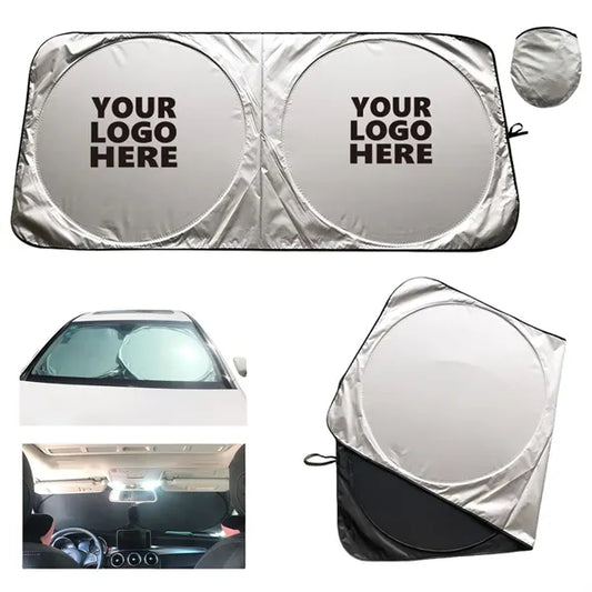 Reflective Foldable Car Sun Shade Windshield with Pouch