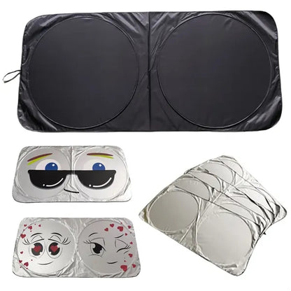 Reflective Foldable Car Sun Shade Windshield with Pouch