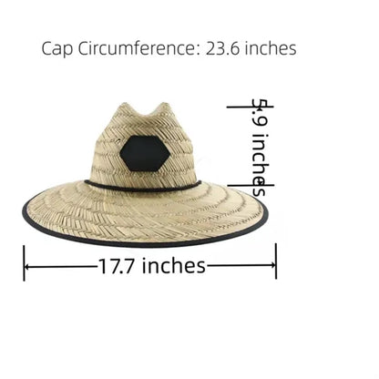 Lifeguard Beach Sunshade Straw Hat
