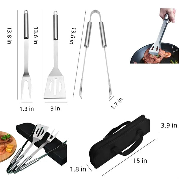 4-Piece Barbeque Grilling Tool Set