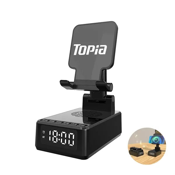 Phone Stand with Speaker and Wireless Charging