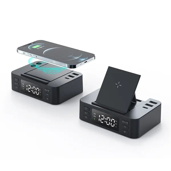 Foldable Phone Stand with Wireless Charger and Speaker