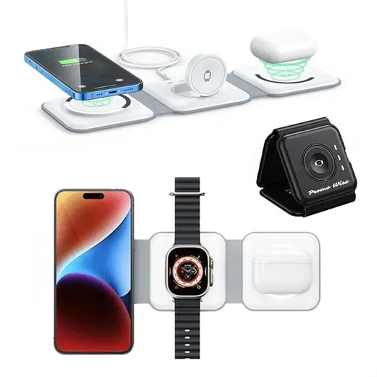 3 in 1 15W Foldable Wireless Fast Charging Station for Phone