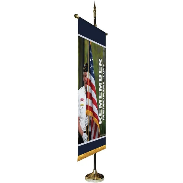 36" x 60" Premium Gonfalon 7' Kit / Straight Cut / Fringe