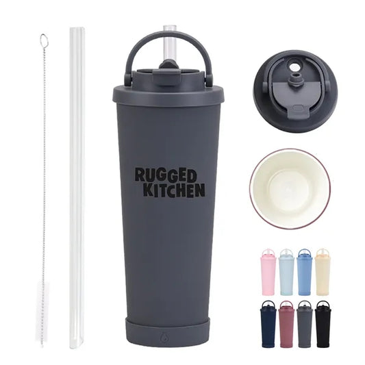 30oz Large Capacity Insulated Tumbler with Straw