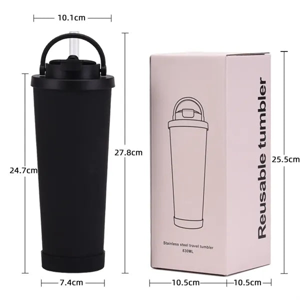 30oz Large Capacity Insulated Tumbler with Straw