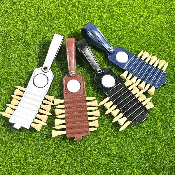 Leather Golf Tee Holder and Ball Marker