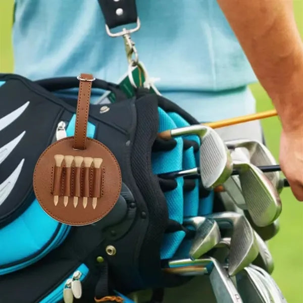 Leather Golf Ball Tee Holder