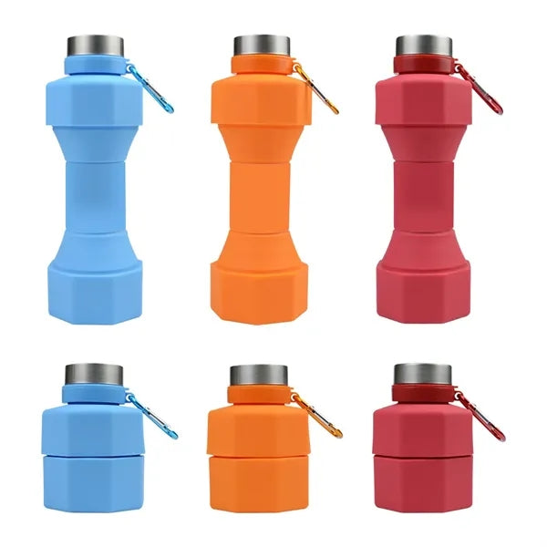 22oz Collapsible Dumbbell Silicone Bottle
