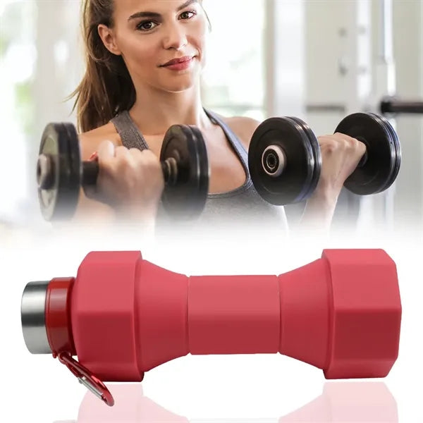 22oz Collapsible Dumbbell Silicone Bottle