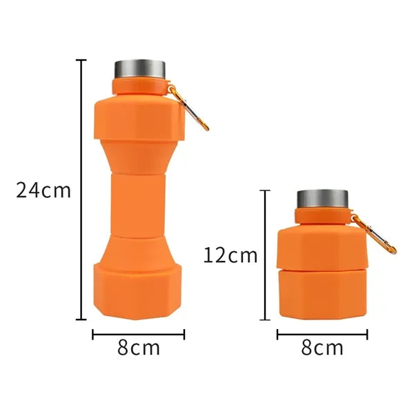 22oz Collapsible Dumbbell Silicone Bottle