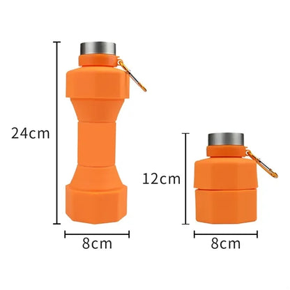 22oz Collapsible Dumbbell Silicone Bottle