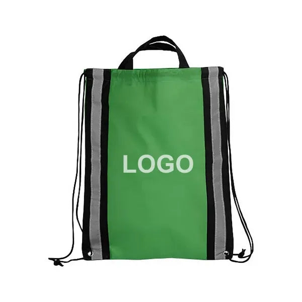 Bulk Reflective Drawstring Backpack - 4