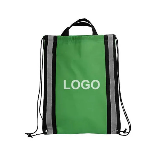 Bulk Reflective Drawstring Backpack - 4