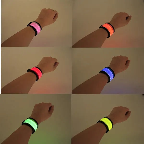 LED Light Up Band Slap Bracelets