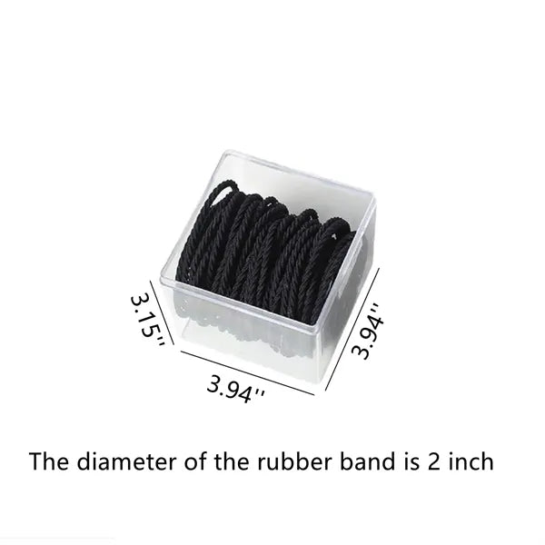 50pcs Soft Polyester Hair Ties