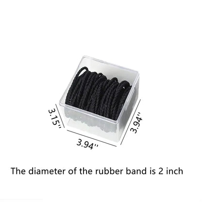 50pcs Soft Polyester Hair Ties