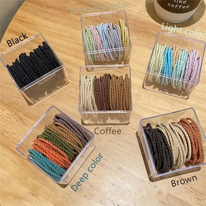50pcs Soft Polyester Hair Ties