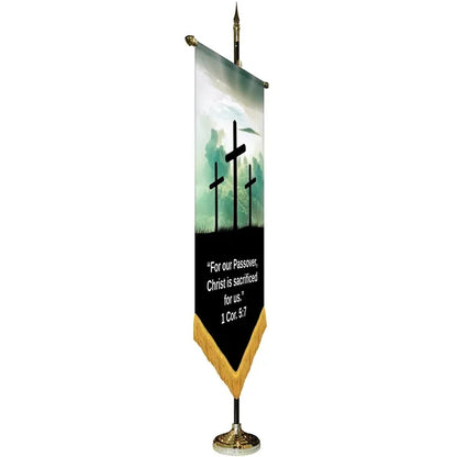 36" x 60" Premium Gonfalon 7' Kit / V-Cut / Fringe
