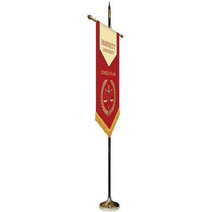 30" x 48" Premium Gonfalon 8' Kit / V-Cut / Fringe