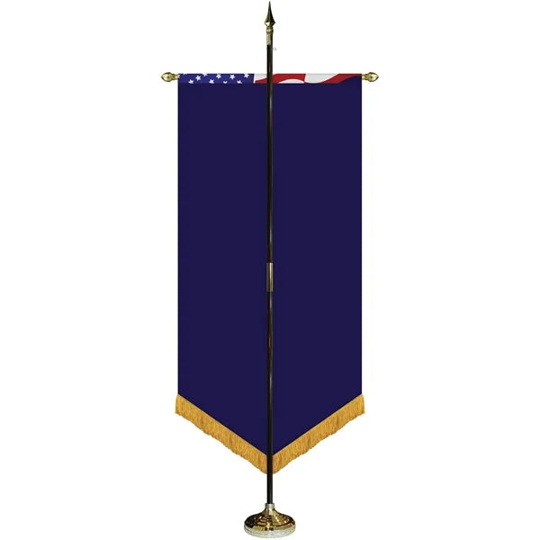 36" x 72" Premium Gonfalon 8' Kit / V-Cut / Fringe