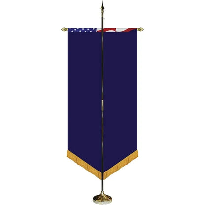 36" x 72" Premium Gonfalon 8' Kit / V-Cut / Fringe