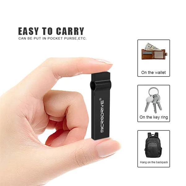 Metal USB 2.0 Flash Drive Keychain