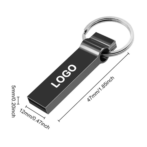 Metal USB 2.0 Flash Drive Keychain