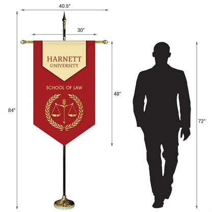30" x 48" Premium Gonfalon 7' Kit / V-Cut