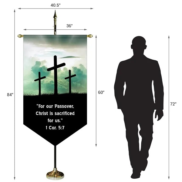36" x 60" Premium Gonfalon 7' Kit / V-Cut