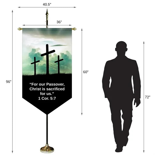 36" x 60" Premium Gonfalon 8' Kit / V-Cut