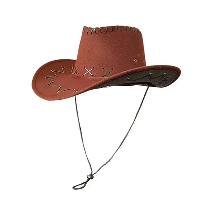 Western Ethnic Style Suede Cowboy Hat