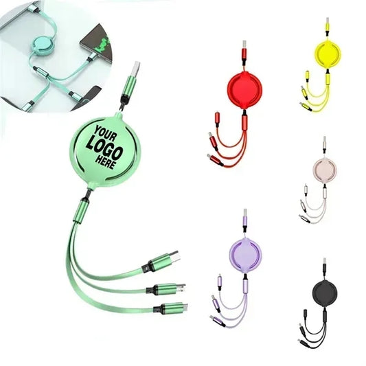 3-In-1 Retractable Usb Multi Charging Cable