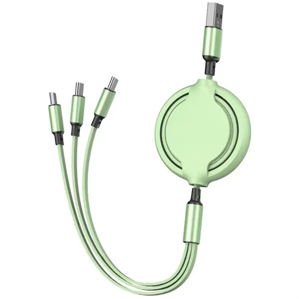 3-In-1 Retractable Usb Multi Charging Cable