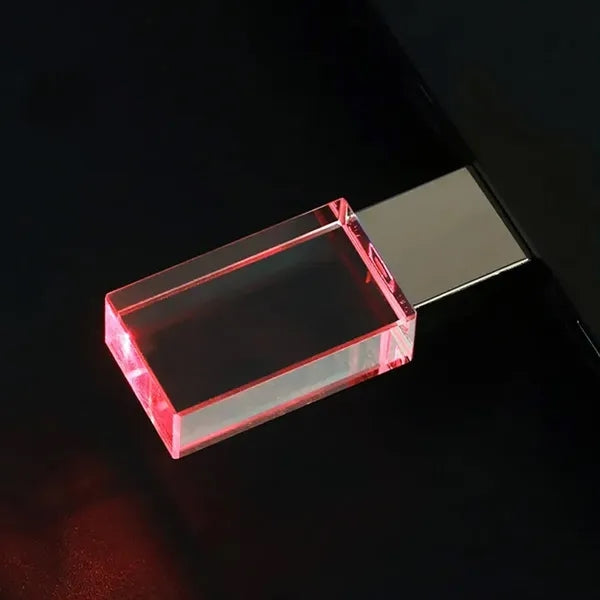Rectangular crystal USB flash drive