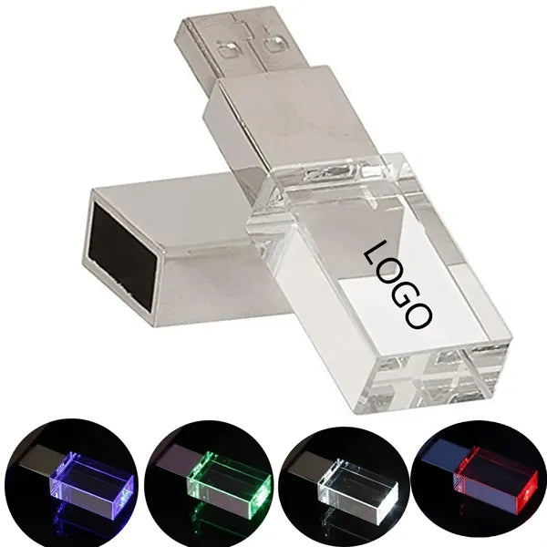 Rectangular crystal USB flash drive