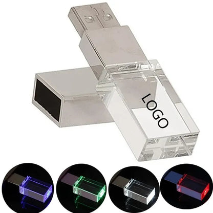 Rectangular crystal USB flash drive