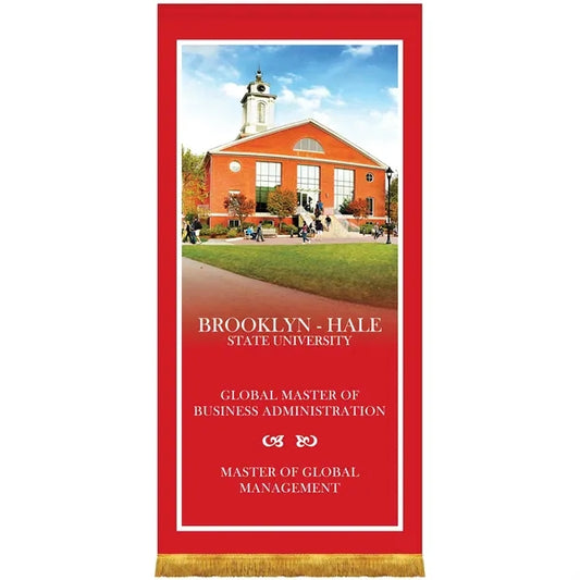 36" x 72" Premium Gonfalon Straight Cut Banner with Fringe